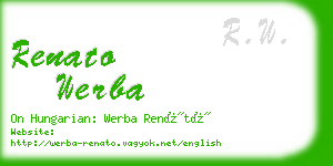 renato werba business card